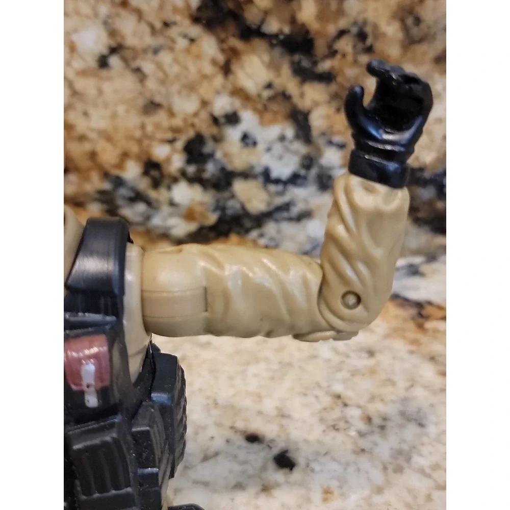 Military Soldier Action Figure Plastic Tan Uniform Black Vest